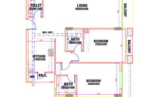 2BHK Apartment (101 sqm), Muscat Pearl Building, Muscat Hills